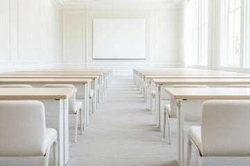 Fototapeta premium Professional Development Programs in an inviting conference space with engaging speakers and networking