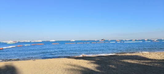 Sandy beach in Thailand. wave