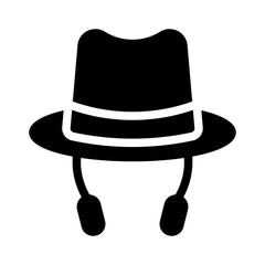 Sun Hat glyph icon