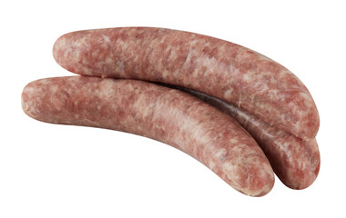fresh sausage cut out isolated transparent background