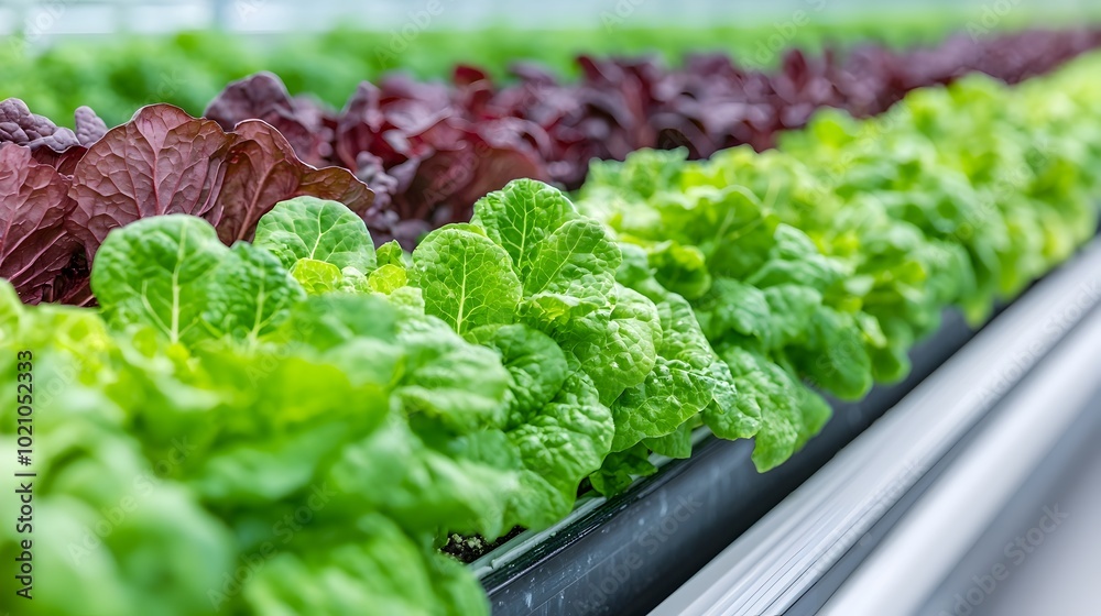 Aufkleber Vertical farming system inside a modern energy efficient greenhouse with advanced hydroponic technology automated irrigation and climate controlled environment for optimized leafy green cultivation