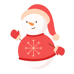 Christmas Snowman Illustration