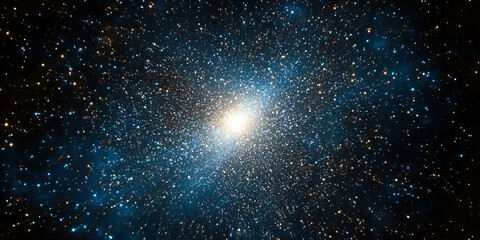 Obraz premium Bright Galaxy Core in Starry Night Sky