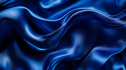 Obraz premium Abstract Blue Background - Wavy Pattern, Fluid Shapes, 3D Design, Graphic Design, Blue Background