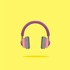 headphones on a yellow background