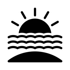Sunset glyph icon