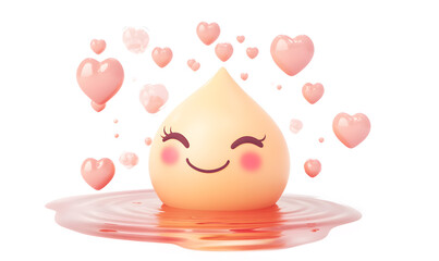 Cute Water Droplets Emoji, Playful, Expressive Faces in Splash and Ripple Forms