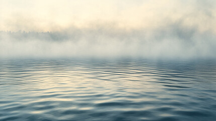Sea Ripple Water with Morning Fog: A tranquil scene of sea water ripples with morning fog, creating a peaceful and mysterious atmosphere.