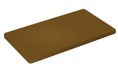 Brown  cooking board. vector illustration