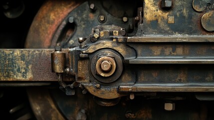Industrial Mechanism with Vintage Metal Texture