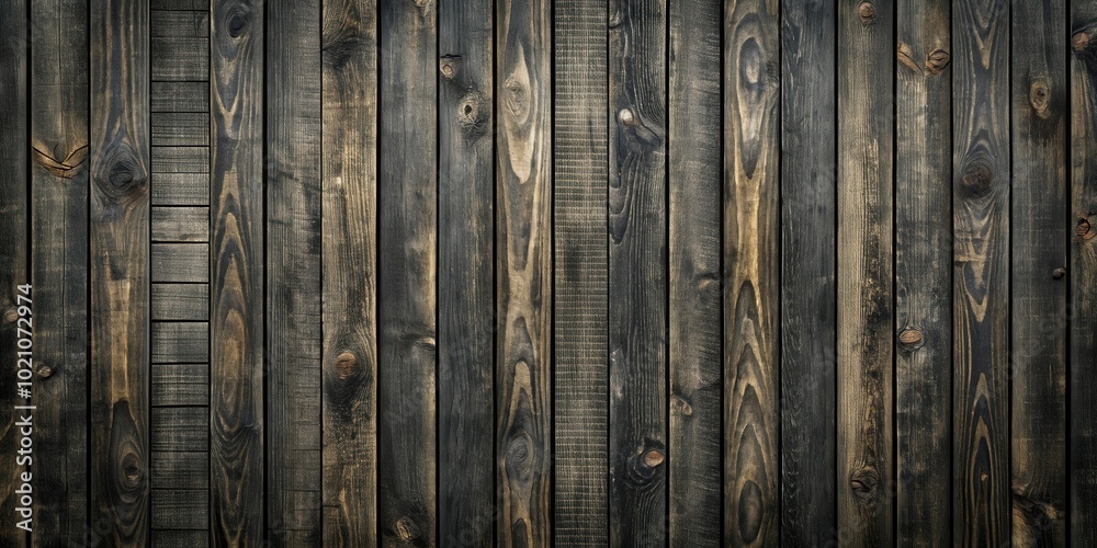Poster rustic wood panel background with distressed texture and knots