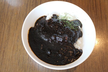 Japanese style black curry rice in Tokyo, Japan