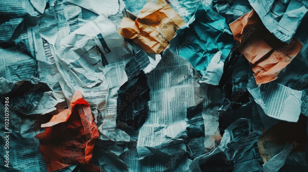 Poster a close-up view of a stack of papers on a desk or table, perfect for use in business, office, or sch