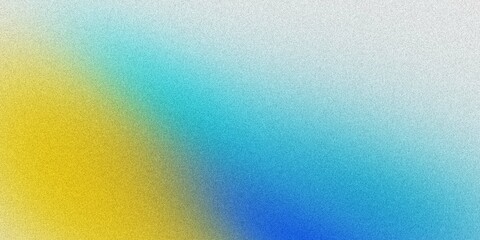 Noisy color gradient background grainy. yellow and blue tones into a soft, smooth transition, creating a colorful and modern background.
