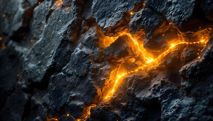 a dark background with yellow lightning