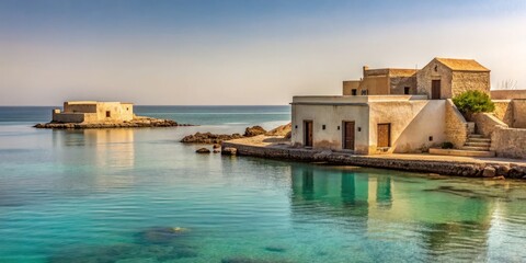 Favignana's serene coastline showcases skilled hands deftly gathering tuna, timeless nets dancing in the breeze, embodying a rich cultural legacy