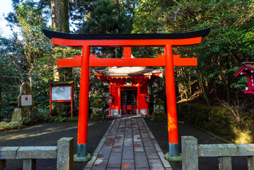 箱根神社境内の曽我神社　神奈川県箱根町