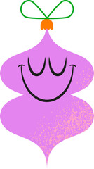 Christmas Ornament Cartoon Character - Christmas emoji collection