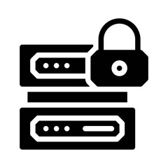 Database Lock glyph icon