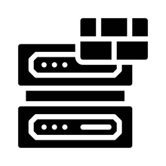 Firewall Data glyph icon