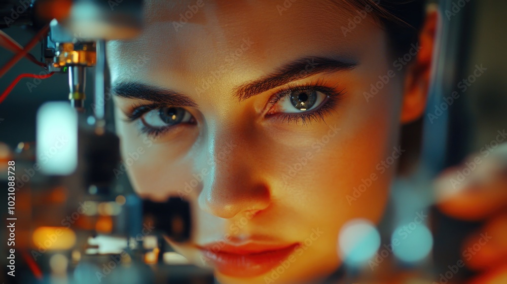 Poster close-up of a person grasping a mechanical device, great for technology or industry-related concepts
