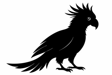 Cockatoo silhouette vector, Palm cockatoo bird icon vector illustration © Trendy CraftSVG 