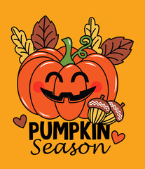 autumn season pumpkin illustration