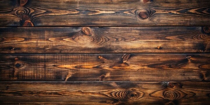 Rustic Wooden Planks with Rich Brown Hues and Intricate Grain Patterns