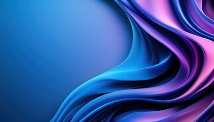 Fototapeta premium Abstract smoke trails in blue and purple tones, floating gently in the air, creating a hypnotic and ethereal effect against a soft gradient background