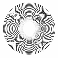 Fototapeta premium A series of concentric black and white circles creating a hypnotic visual effect.