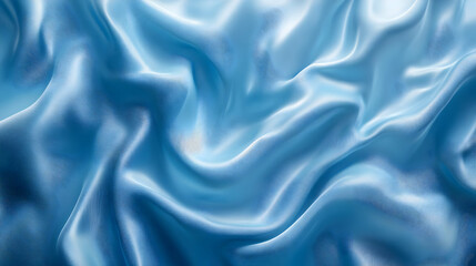 Fototapeta premium Abstract Blue Wavy Background - Smooth Flowing Surface