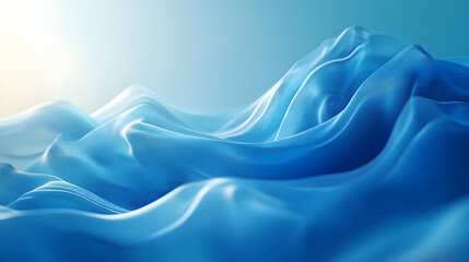 Fototapeta premium Abstract Blue Wavy Background Illustration