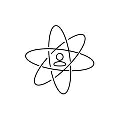 Thinking icon with imagination