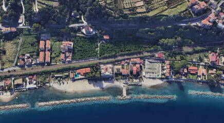 Reggio Calabria's Coastline from Above: Ionian Sea and Urban Landscape