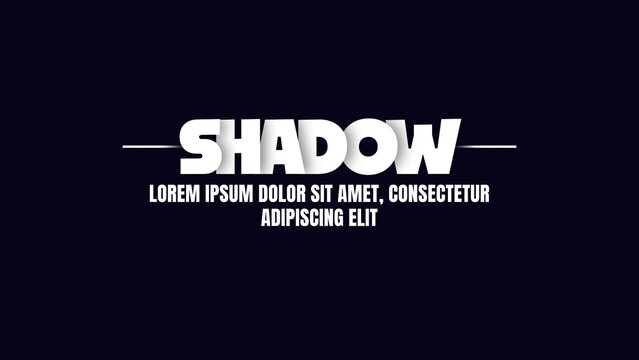 Shadow Animated Typography | Bold and Impactful Title Animation for Product Launches and Commercials