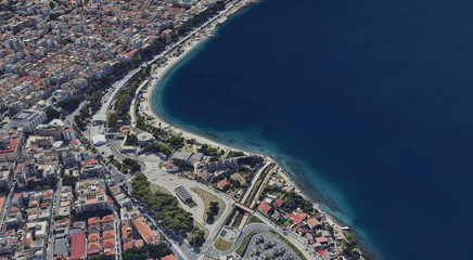 Reggio Calabria's Coastline from Above: Ionian Sea and Urban Landscape