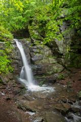 Starohutiansky waterfall near Nova Bana and Zarnovica, Pohronsky Inovec mountains, Slovakia
