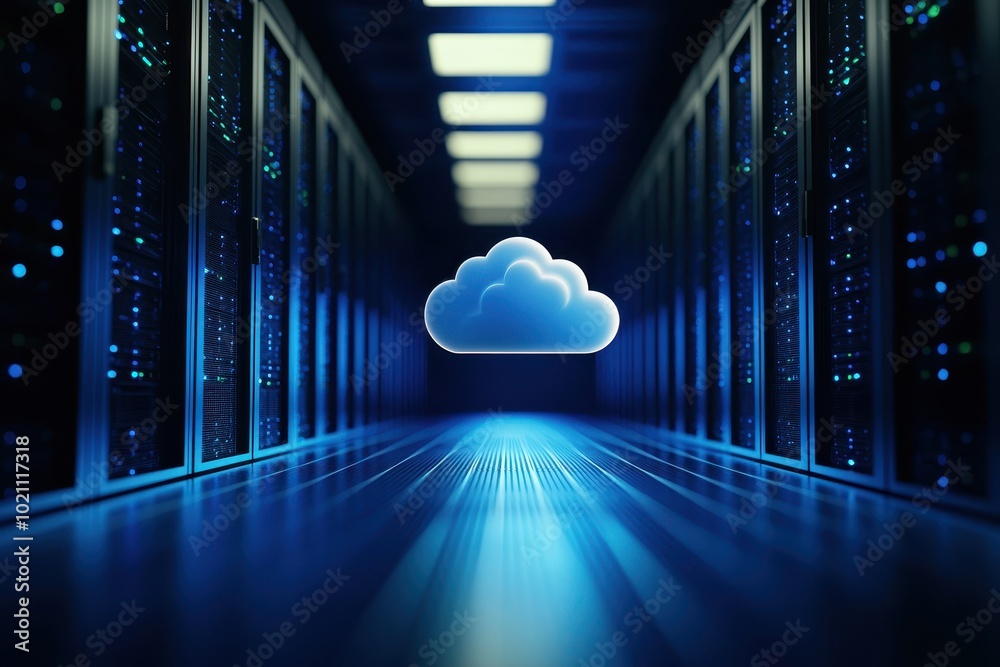 Leinwandbilder cloud computing concept in data center