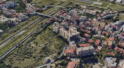 Reggio Calabria's Coastline from Above: Ionian Sea and Urban Landscape
