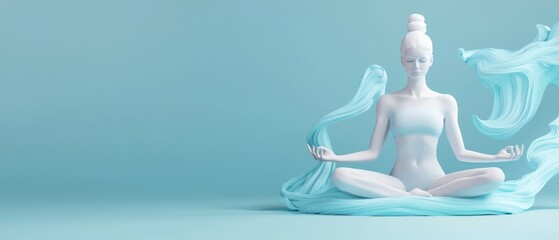 Individual practicing yoga with a serene expression, mental clarity through fitness