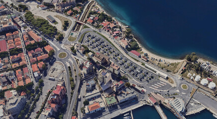 Reggio Calabria's Coastline from Above: Ionian Sea and Urban Landscape