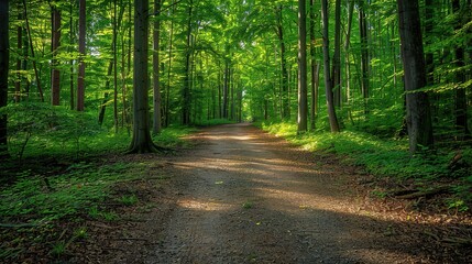 Fototapeta premium Simple Visual on Forest Background - a serene and enchanting sight. The simple yet captivating image stands out against the lush forest backdrop.