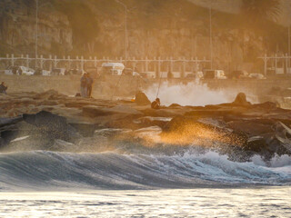 beach in the morning