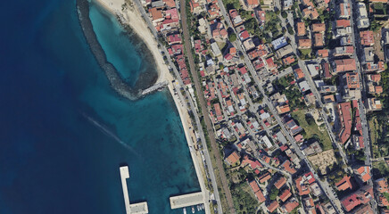 Reggio Calabria's Coastline from Above: Ionian Sea and Urban Landscape