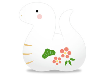 干支のヘビの置物イラスト