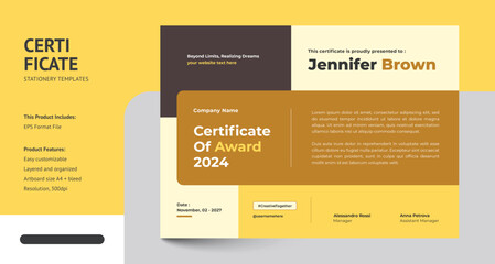 Modern Certificate Design Template