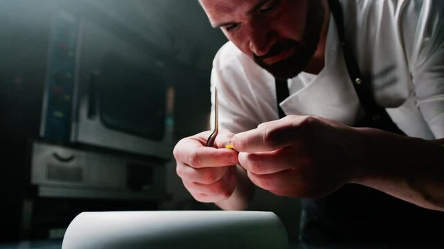 Putting the Yellow Flower On The Dish 