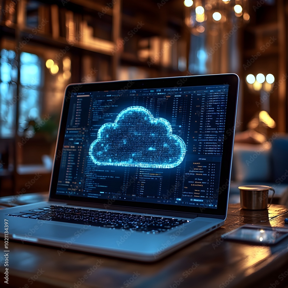 Poster Seamless Cloud Computing Interface for Effortless File Uploads and Storage Management   Digital Showcasing Modern Technology and Minimalist User Design