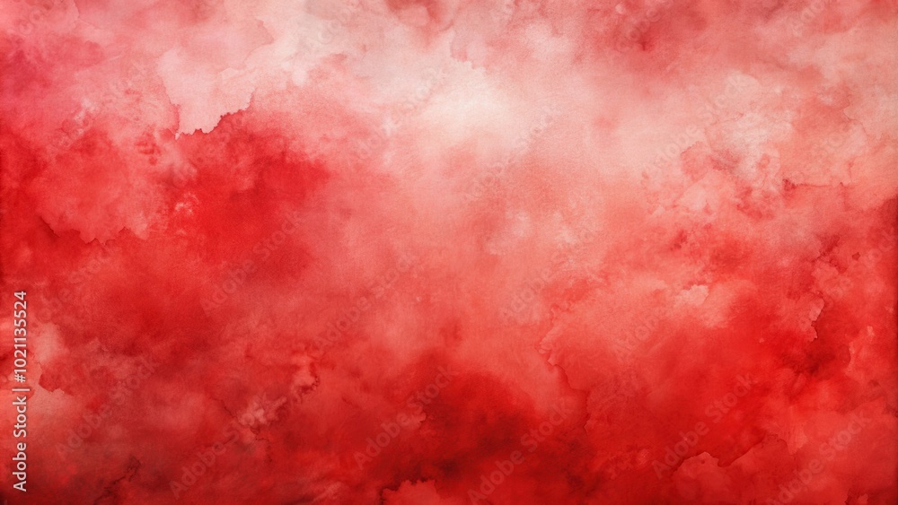 Aufkleber abstract watercolor background with gradual red to white gradient, textured and saturated
