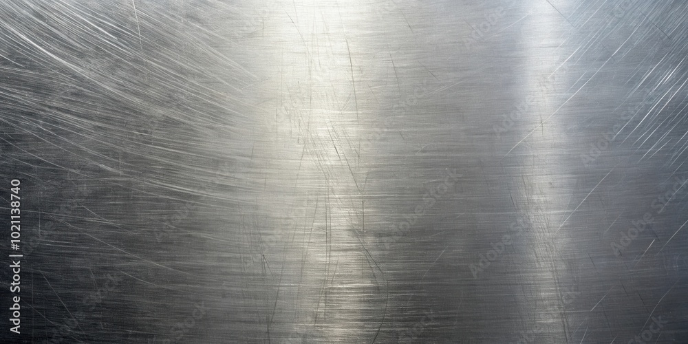 Poster A Detailed Close Up of a Metallic Surface Displaying a Pattern of Scratches and Imperfections